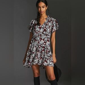 Anthropologie Robin Tiered Mini Dress